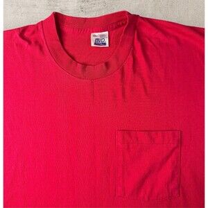 Vtg BVD Red Blank Shirt Men’s XXL Single Stitch Essentials Heavyweight 90s USA